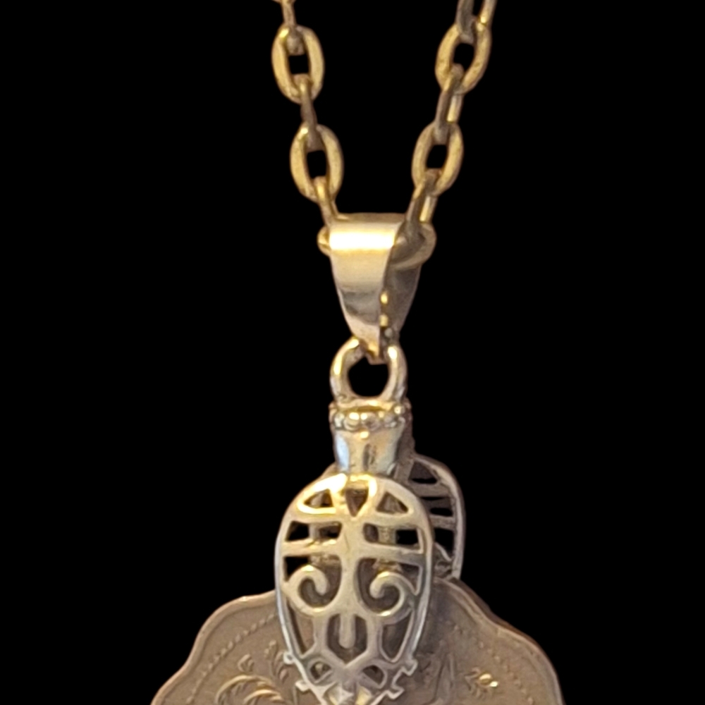 Gold Coin Pendant Necklace - Commonwealth Of The Bahamas 1980 - Picture 2 of 8
